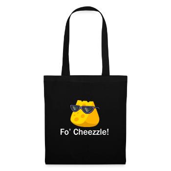 Cheezzle Cheese Dairy : Un dicton amusant : manger - Sac en tissu - noir - Devant