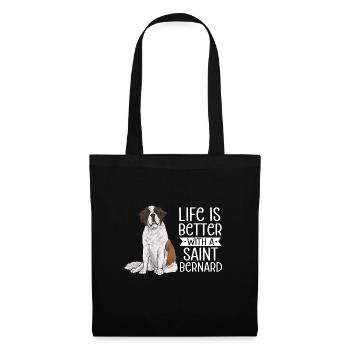 St. Bernard St. Bernard Dog Dog - Tote Bag - black - Front
