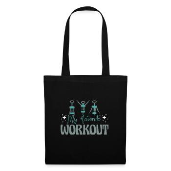 Mon entraînement préféré Funny Wine Lover - Sac en tissu - noir - Devant