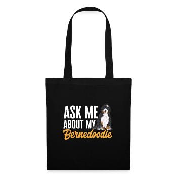 Chien Bernedoodle - Sac en tissu - noir - Devant
