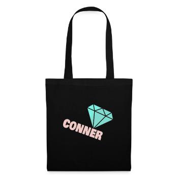 Conner - Sac en tissu - noir - Devant
