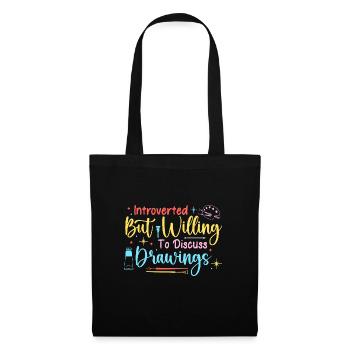 Artist Painter Graphic Willing To Discuss Drawings - Tote Bag - black - Front
