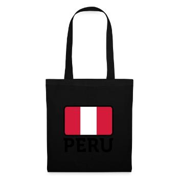 National Flag of Peru - Tote Bag - black - Front