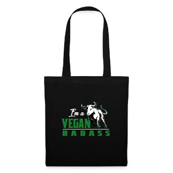vegan gift fruit saying eco cool vegetarian - Tote Bag - black - Front