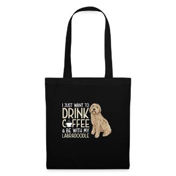 Labradoodle Dog - Tote Bag - black - Front