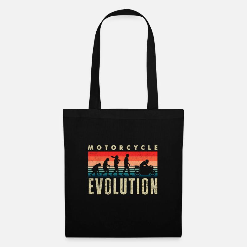 Motorcycle Evolution Vintage Biker Motorcycle - Stoffbeutel - Schwarz