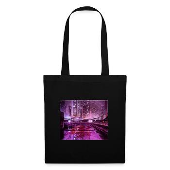 Ville futuriste - Sac en tissu - noir - Devant