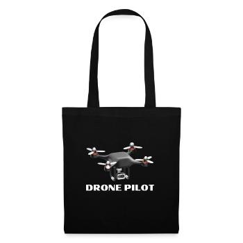 Drone Pilot Drohne Drohnen Quadcopter - Stoffbeutel - Schwarz - Vorne