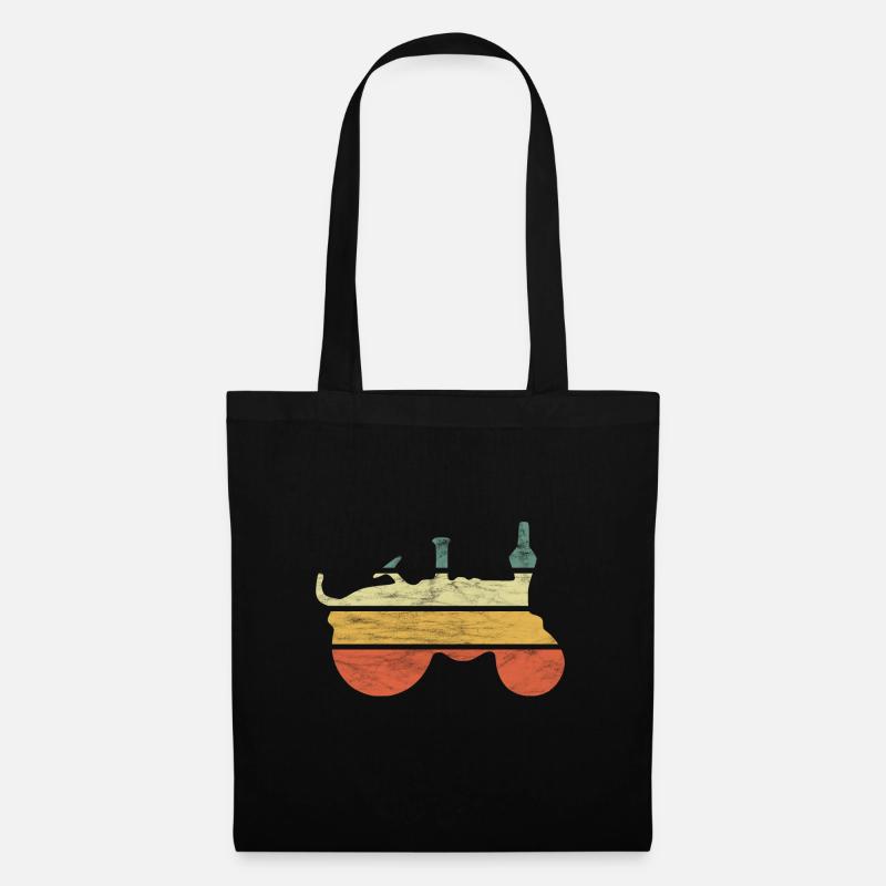 rétro - Sac en tissu - noir