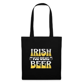 Bier Saufen Alkohol St Patricks Day Irish Geschenk - Stoffbeutel - Schwarz - Vorne