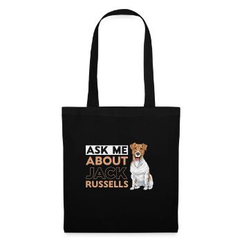 Jack Russell Terrier - Sac en tissu - noir - Devant