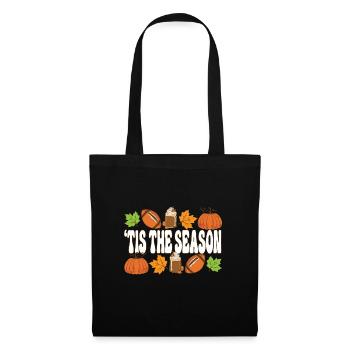 Tis The Season Happy Thanksgiving Football - Stoffbeutel - Schwarz - Vorne