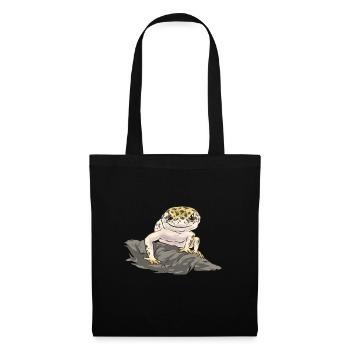 Gecko léopard Gecko reptile gecko de compagnie - Sac en tissu - noir - Devant