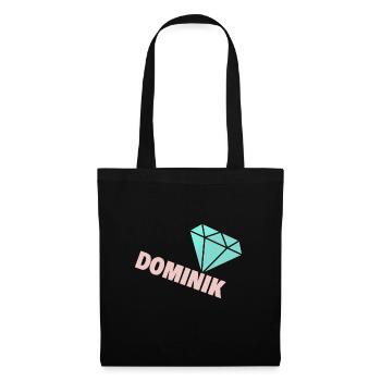 Cadeau pour Dominik - Sac en tissu - noir - Devant