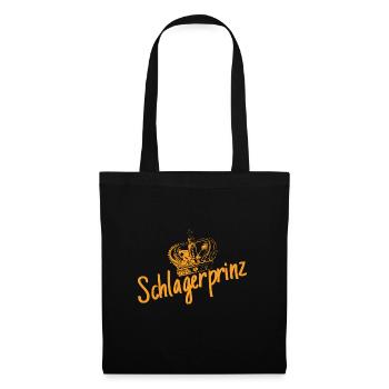 Schlagerprinz Schlagerparty Schlagermusik Geschenk - Stoffbeutel - Schwarz - Vorne