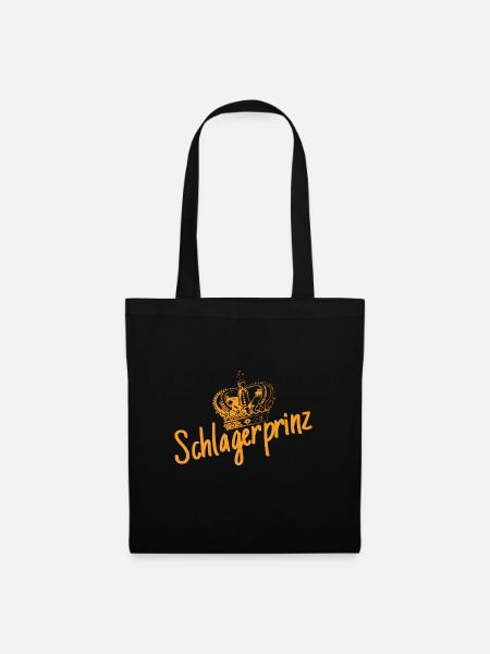 Schlagerprinz Schlagerparty Schlagermusik Geschenk - Stoffbeutel - Schwarz