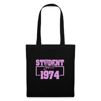 Jahr 1974 - Stoffbeutel - Schwarz - Vorne