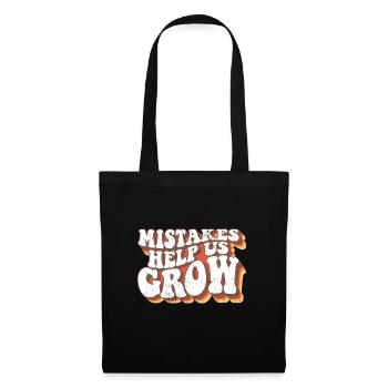Mistakes Help Us Grow Student Teacher Quote Back - Tote Bag - black - Front