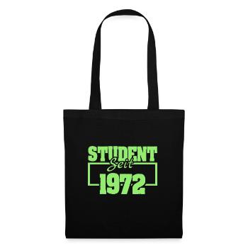 Student 1972 - Stoffbeutel - Schwarz - Vorne
