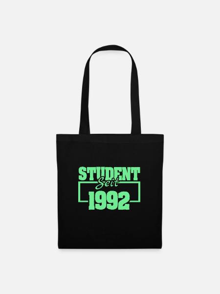 Student 1992 - Stoffbeutel - Schwarz