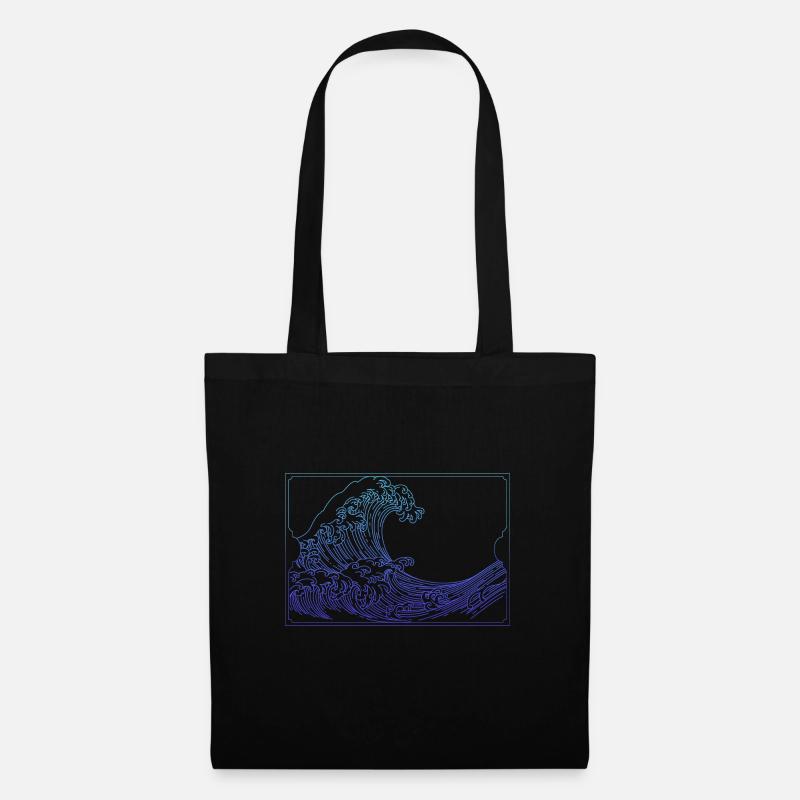 Waves only - Tote Bag - black