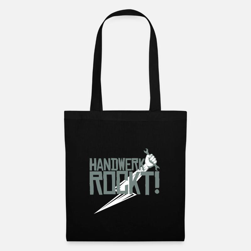 Handwerk rockt - Stoffbeutel - Schwarz