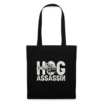 Chasse au sanglier chasseur sanglier - Sac en tissu - noir - Devant