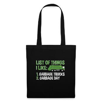 Garbage trucks, garbage day, garbage collection - Tote Bag - black - Front