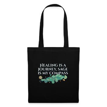 Healing Is A Journey Sage Is My Compass Smudge - Tote Bag - black - Front