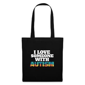 I Love Someone With Autism Awareness Month Puzzle - Tote Bag - black - Front