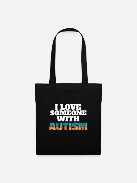 I Love Someone With Autism Awareness Month Puzzle - Stoffbeutel - Schwarz