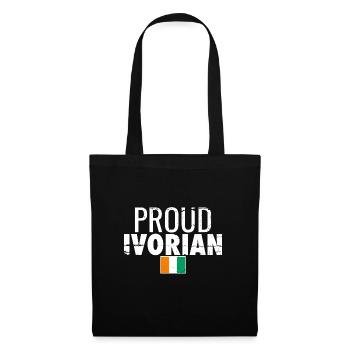 Fier Drapeau Ivoirien Vintage de la Côte d’Ivoire - Sac en tissu - noir - Devant
