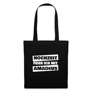 Geschenk für Amadeus - Stoffbeutel - Schwarz - Vorne