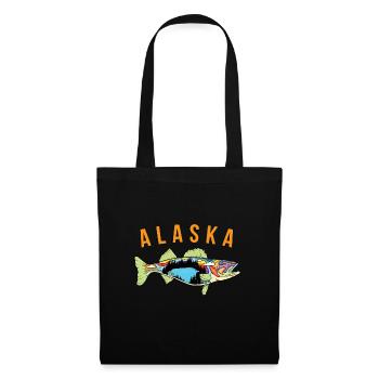 Alaska State Pride T Shirt Alaska Walleye Fisherme - Sac en tissu - noir - Devant