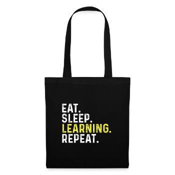 Eat Sleep Learning Repeat - Tote Bag - black - Front