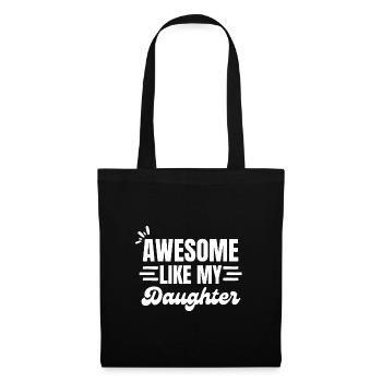 Génial comme mon cadeau Papa fille - Sac en tissu - noir - Devant