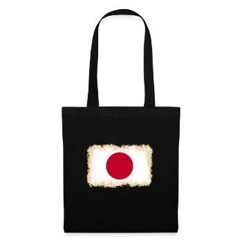 Drapeau du Japon - Sac en tissu - noir - Devant