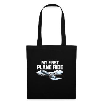 Voyage de vacances en solo Mon premier avion - Sac en tissu - noir - Devant