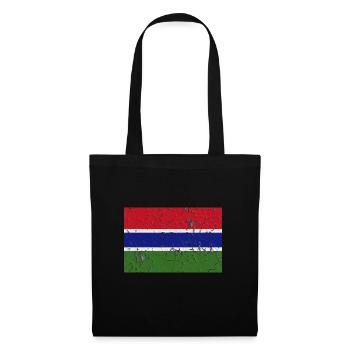 Cadeau pour la Gambie - Sac en tissu - noir - Devant