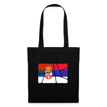 Serbie Serbie - Sac en tissu - noir - Devant