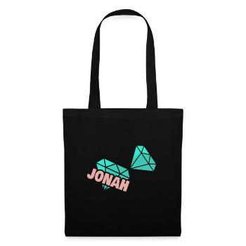Geschenk für Jonah - Stoffbeutel - Schwarz - Vorne