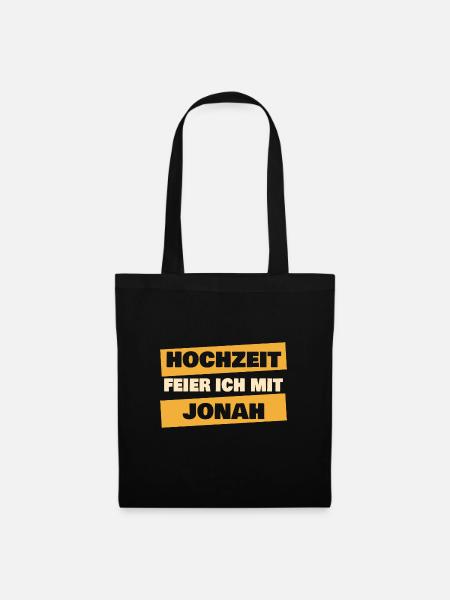 Geschenk für Jonah - Stoffbeutel - Schwarz