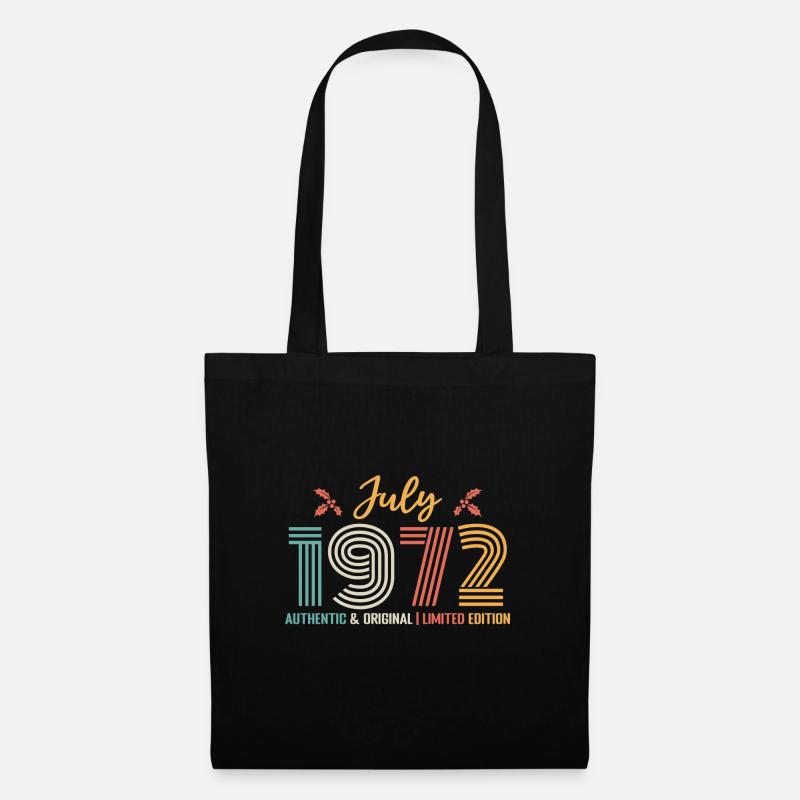 Juli 1972 Geburtstag Juli 1972 Juli - Stoffbeutel - Schwarz