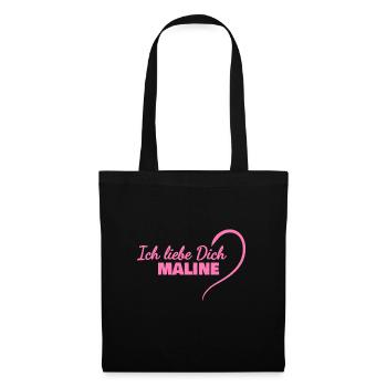 Cadeau pour Maline - Sac en tissu - noir - Devant