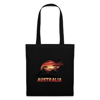 Australien Känguru Australia für Australier - Stoffbeutel - Schwarz - Vorne