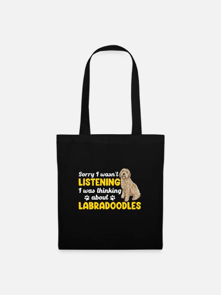Labradoodle Hund - Stoffbeutel - Schwarz