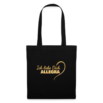Liebe Allegra - Stoffbeutel - Schwarz - Vorne