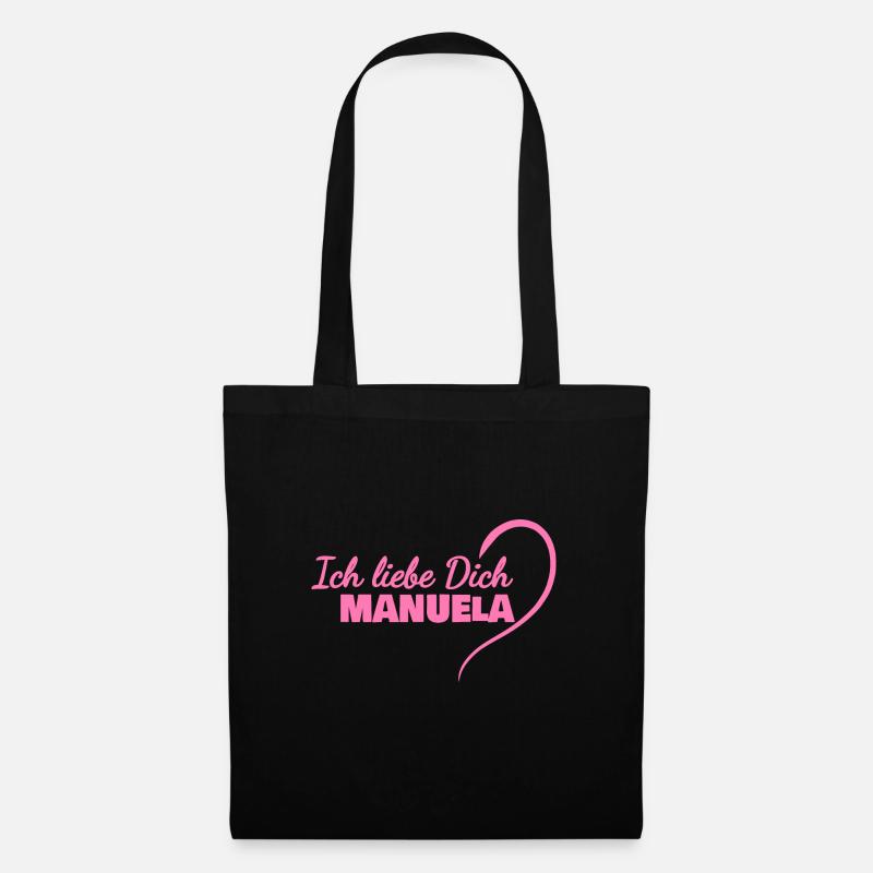 Geschenk für Manuela - Stoffbeutel - Schwarz