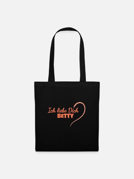 Je t’aime Betty - Sac en tissu - noir