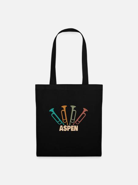 Vorname Aspen - Stoffbeutel - Schwarz